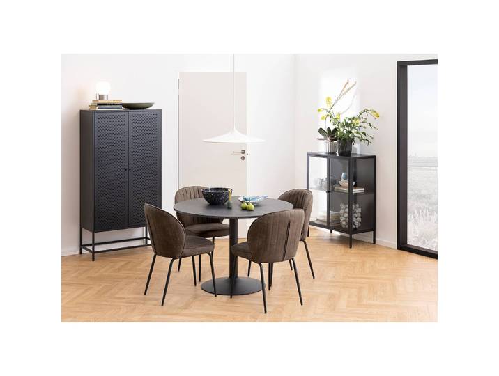 Table Ireby II Ø 110cm Noir/Noir