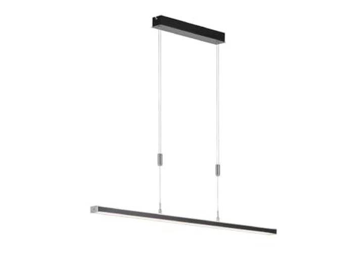 Fischer & Honsel Pendelleuchte Vitan TW Helligkeit Stufenlos Dimmbar Farbtemperatureinstellung 3 Stufen Höhenverstellbar 60538 EEG: F, Sandschwarz