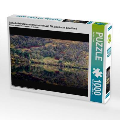 CALVENDO Puzzle Zauberhafte Panorama Aufnahme von Loch Eilt, Glenfinnan, Schottland | 1000 Teile Lege-Größe 64x48cm Foto-Puzzle für glückliche Stunden