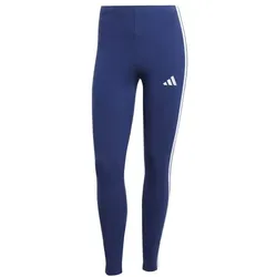 adidas Essentials 3-Stripes Cotton Leggings Damen - dkblue/white
