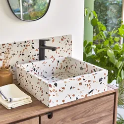 Waschbecken Made aus Premium-Terrazzo Brown