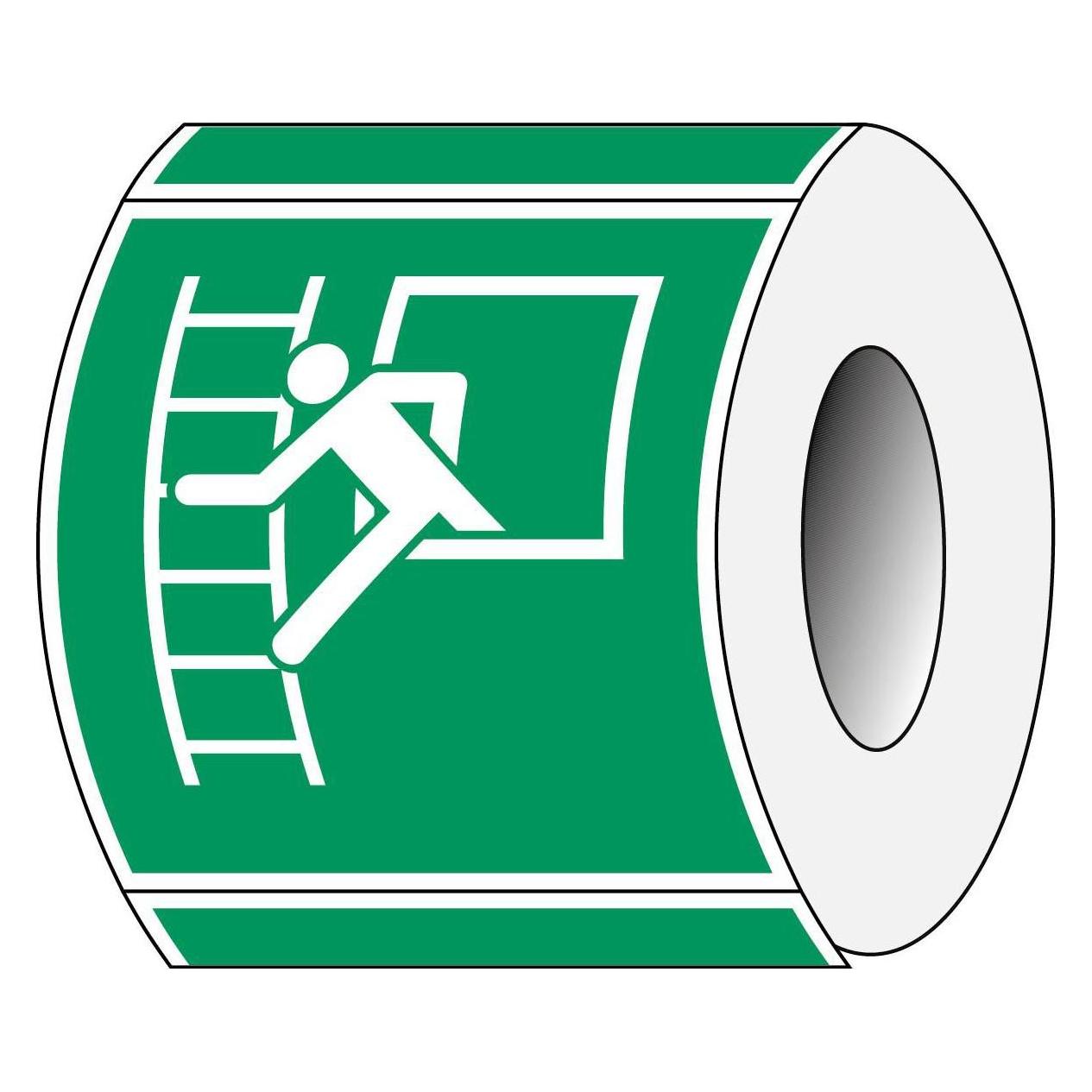 Brady ISO 7010 PIC E016 B-7541 ISO Sicherheitskennzeichnung - Fluchtleiter Laminierter Polyeste (PIC E016-100X100-PE-ROLL/1)