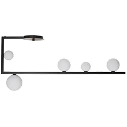 Ideal Lux Deckenleuchte BIRDS PL5, IP20, 5-flammig, 5x G9 (inkl., max. 15W), schwarz / weiß / messing IDEA-273631