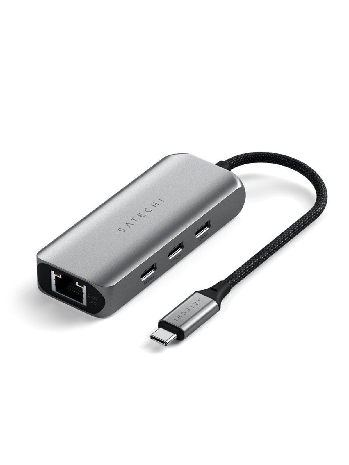 Satechi 4-in-1 USB-C Hub with 2.5 Gigabit Ethernet and 3 USB-C ports for fast data transfer and connectivity USB-Hubs - 3 - Grau