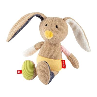 Sigikid 43464 - Kuscheltier Hase mit gelber Nase, Patchwork Sweety, 30 cm