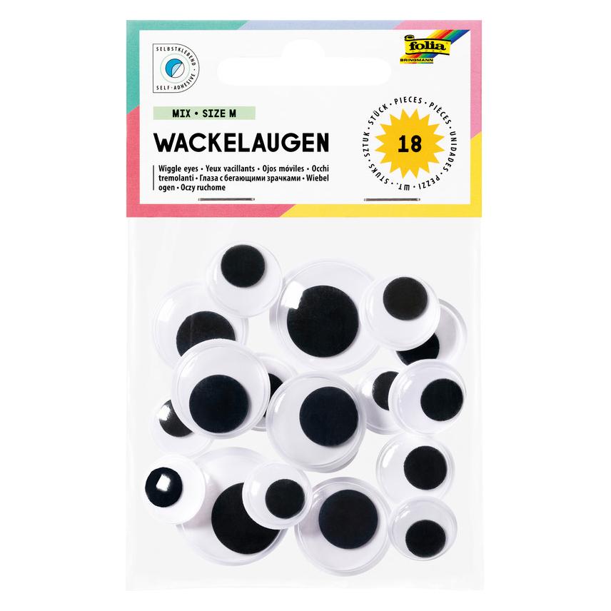 Folia Wackelaugen MIX, Size M, selbstklebend (57942479)