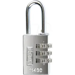 KASP K11430D - Zahlenschloss, Marine, 3 Zahlenreihen, 30mm
