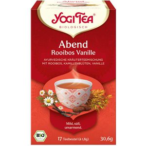 YogiTea Tee Abend Tee Rooibos Vanille, BIO, Rooibos- & Kräutertee, 30,6 g, 17 Beutel