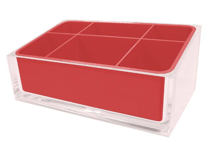 DiAqua Schminkablage Rainbow Rot 7.5 × 11 × 19 cm