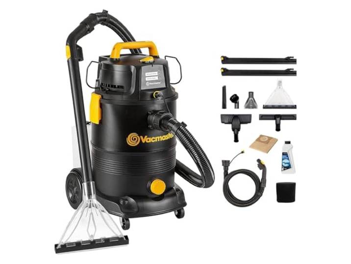 Vacmaster Aspirateur-laveur 3-en-1 1300W 30L Double réservoir moquettes Nettoyeur Multi-Surfaces pour Moquettes Tissus d'ameublement Escaliers et Voiture Nettoyeurs Tapis et moquettes VK1330PWR