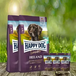 Happy Dog Supreme Sensible Ireland 2 x 12,5 kg + 3 x Soft Snack + Happy Dog Futternapf geschenkt