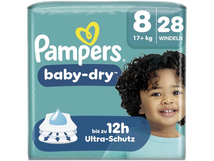 Pampers Baby Dry Windeln Grösse 8 Extra Large 17+ kg 28 Stück