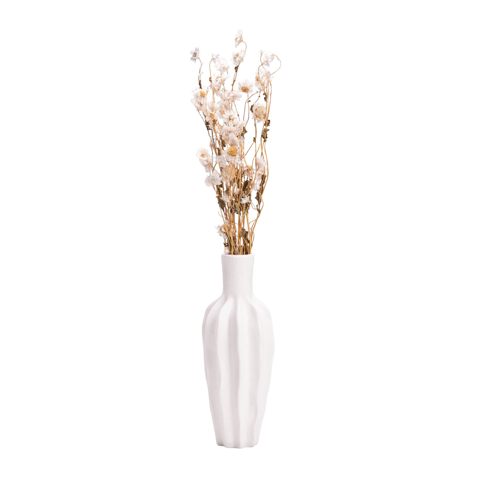QUVIO Vaas organisch design - Keramiek - Wit