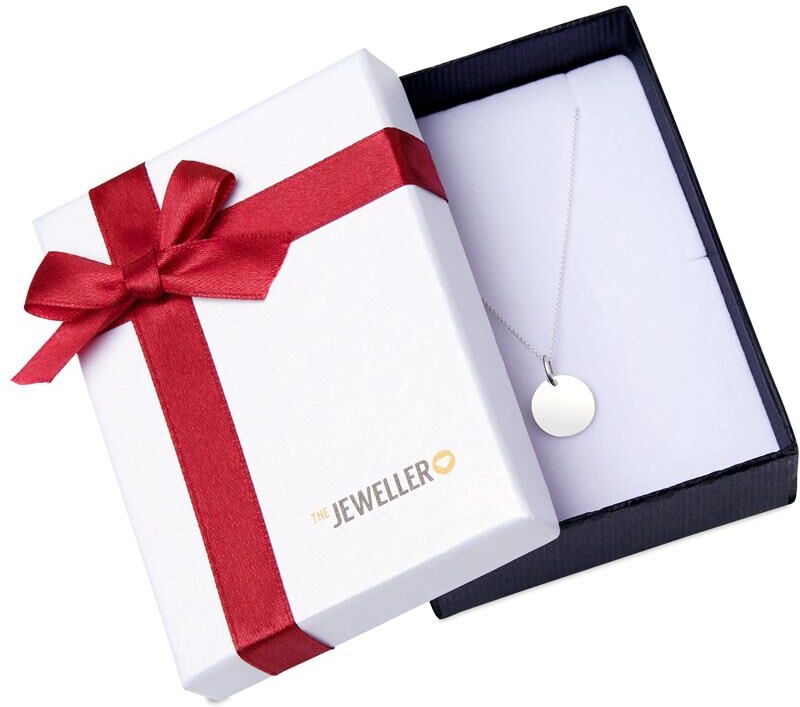 Unique Etui für Schmuck mit roter Schleife weiß