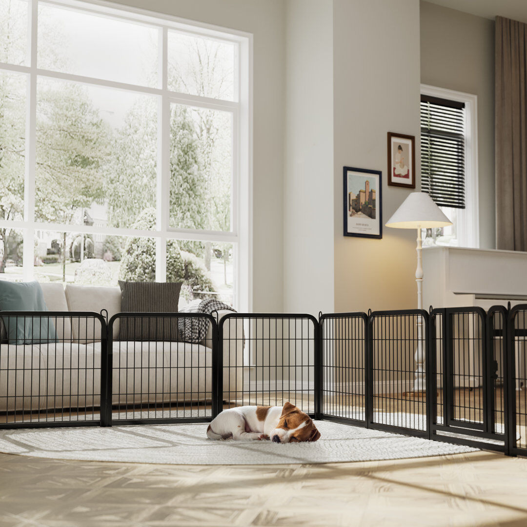 Yaheetech Pet Pen with 2 Doors & Automatic Locks Black 60cm x 60cm