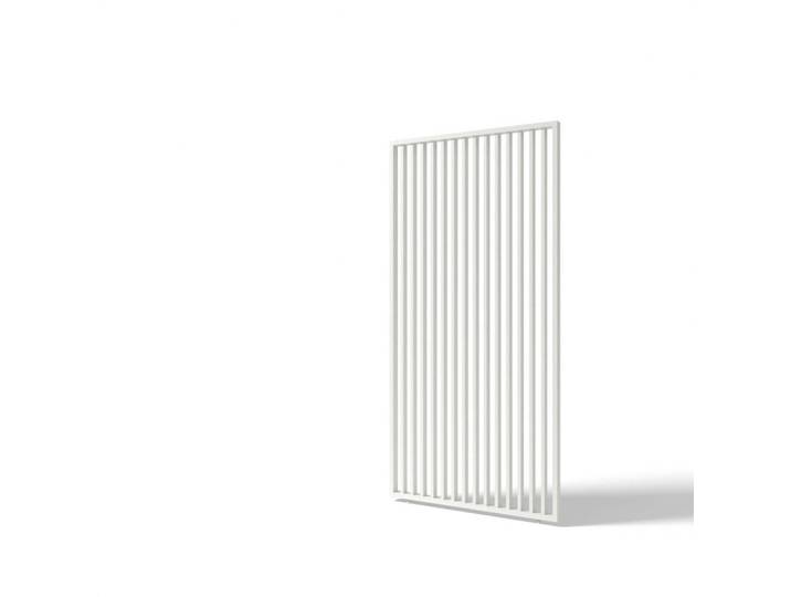 Gardenson Pergola-Seitenteil, Weiss Hochglanz, Metall, 113.3x233.5x6.5 cm, Sonnen- & Sichtschutz, Pergolas