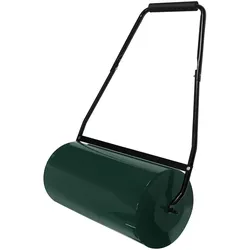 ECD Germany Rasenwalze 50 L befüllbar, 59,5 cm breit, Ø31,5 cm, Stahl Gartenwalze zur Bodenverdichtung