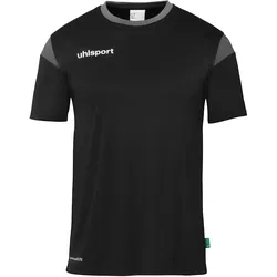 Uhlsport, Unisex, Sportshirt, Trainings-T-Shirt Squad 27 (L), Schwarz, Grau, L