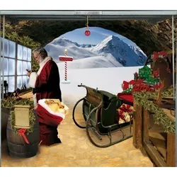 Scheurich Garagentorplane Santas Werkstatt, für Schwing- und Sektionaltore