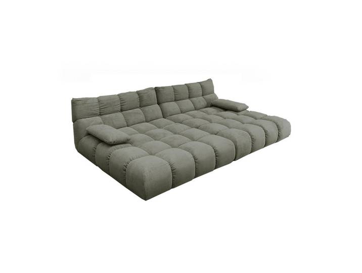 Kawola BIG Sofa Vivien Grün Cord, Olivgrün, Kunststoff, Echtholz, Füllung: Kaltschaum, 296x85x178 cm, Wohnzimmer, Sofas & Couches