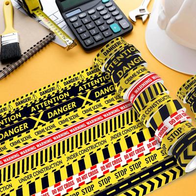 Construction Zone Caution Washi Tape Set Construction Zone Caution Washi Tape Set
