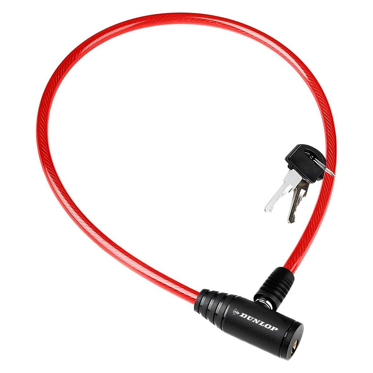 Dunlop Kabel, Diebstahlsicherung für ein Fahrrad (Raudon) (65 cm) (8711252029252RED)