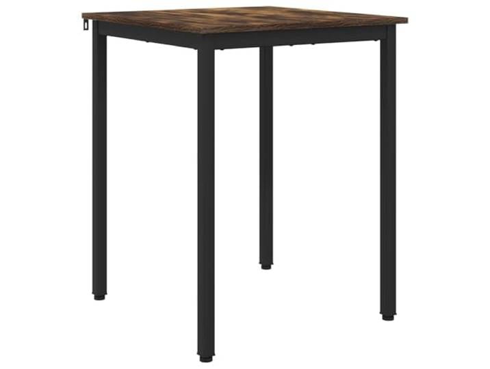HAQWRDQSG Esstisch Quadratisch 60x60x75 cm Metall Bistrotisch Schwarz Kompakter Küchentisch aus Holzwerkstoff und Metall für Esszimmer, Balkon oder kleine Wohnung mit robuster Bauweise.