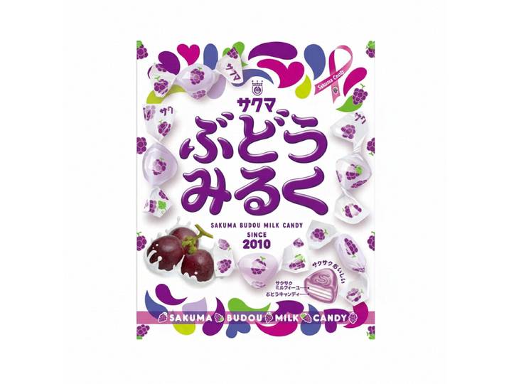 Sakuma Budou Bonbons au Lait, Saveur Raisin 400 g