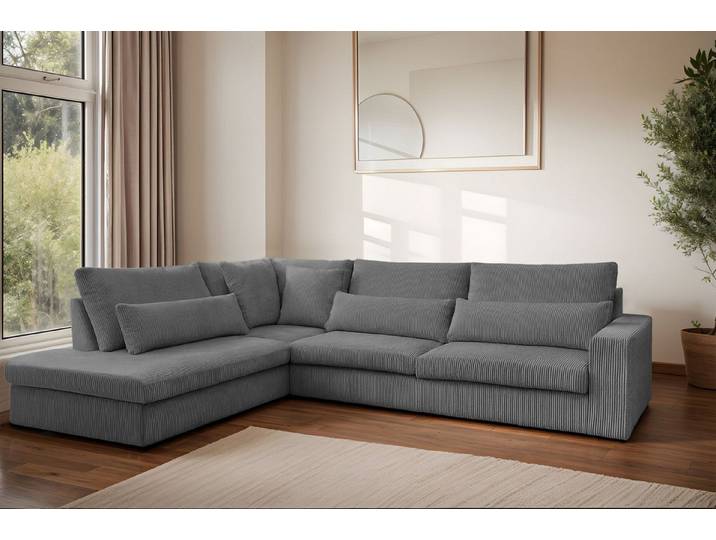 Kaiser Möbel Ecksofa SVEN in L-Form für das Wohnzimmer, Stoff Poso, Freistehend Hohe Scheuerfestigkeit Haustierfreundlich