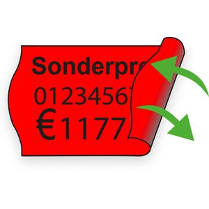 Contact Preisetiketten A57101110-01, rot, 26x16 mm, ablösbar, mit Sonderpreis-Aufdruck, 42x1200 Stück