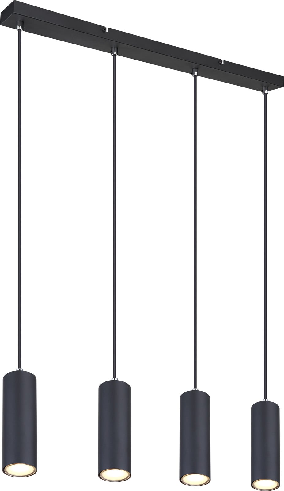 Globo Lighting Hanglamp Robby 4-lichts zwart modern metalen LED GU10