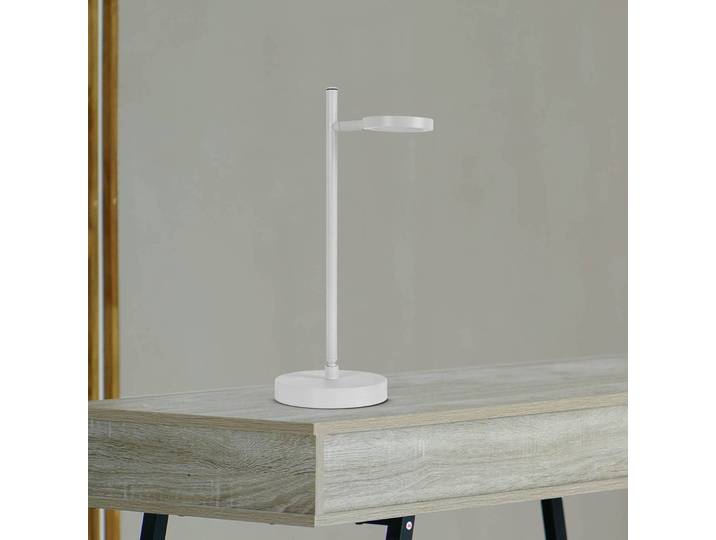 Näve LED Tischlampe Lupa, dimmbar, weiß / opal, für Wohn- / Esszimmer, Metall, Modern
