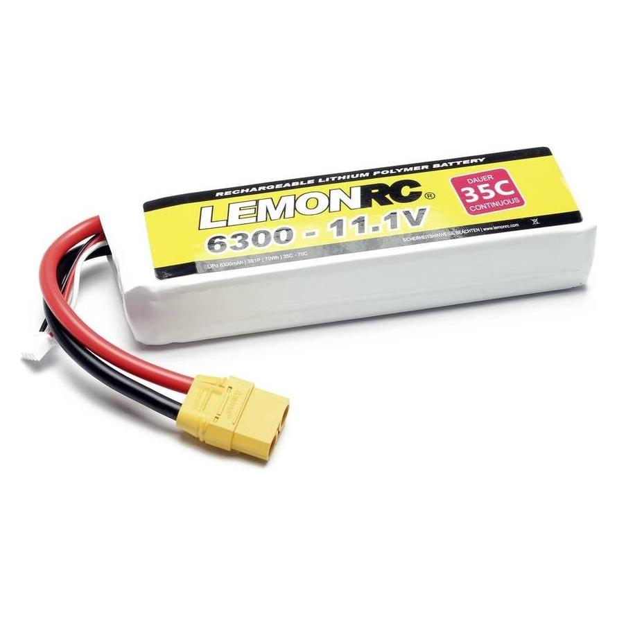LemonRC LRC 3S 6300 - LiPo Akku 6300 - 11.1V (35C) - Akku (6300 mAh, 11.10 V) (15740)