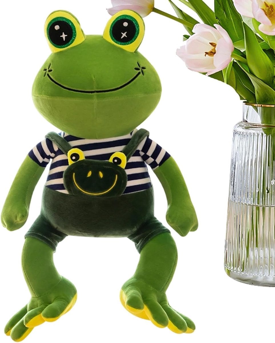 Decoratief Knuffelkussen Geel - Zacht Pluche Sierkussen - 70 cm