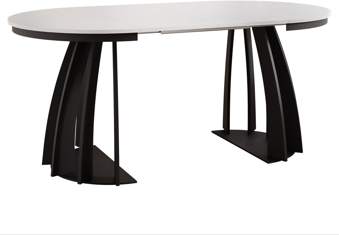 Norden Home 180 cm Extendable Round Dining Table White/Black