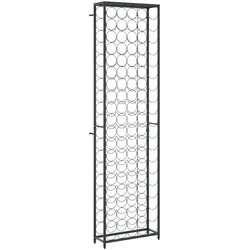 vidaXL Weinregal für 95 Flaschen Schwarz 54x18x200 cm Schmiedeeisen