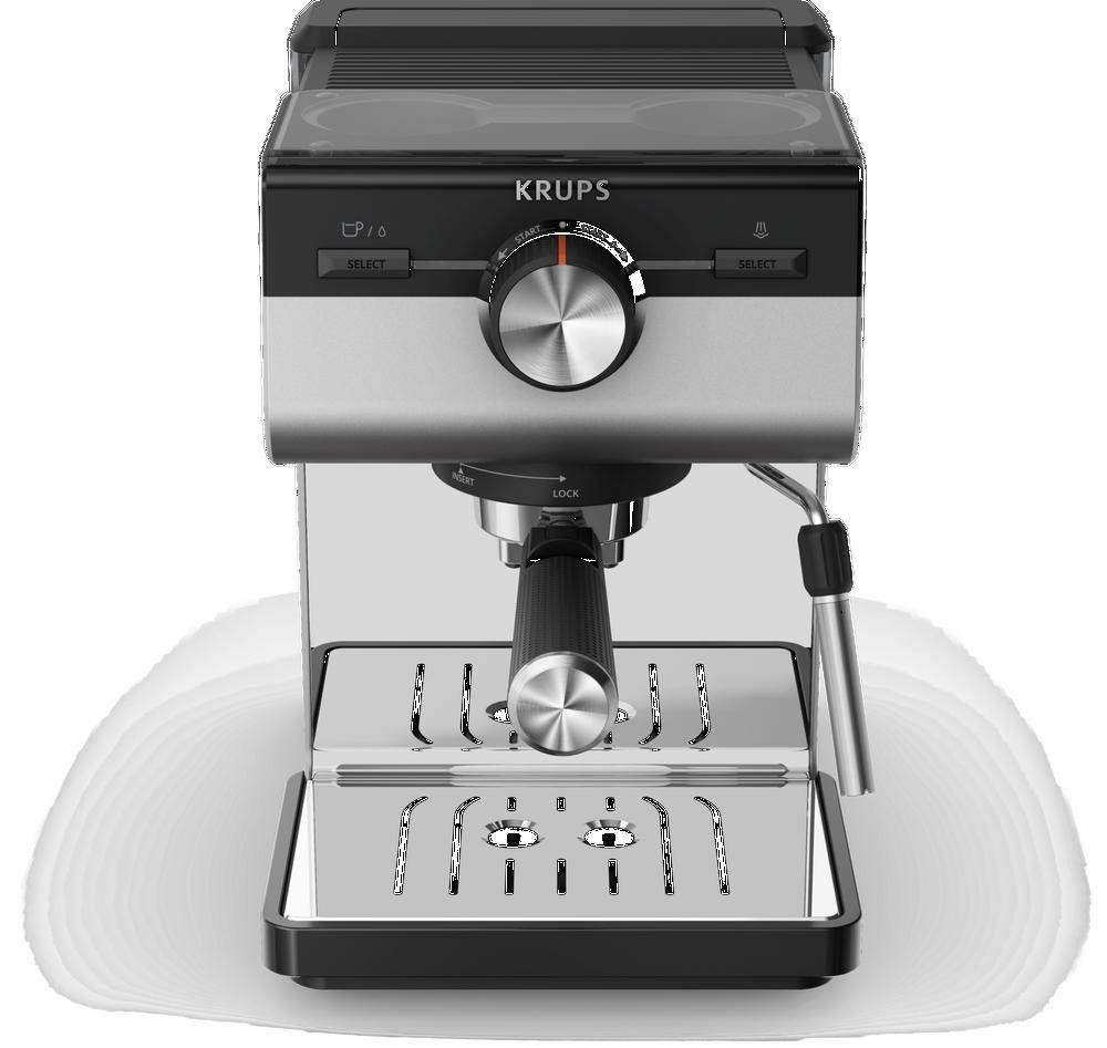 Krups Authentic XP384E10 espressomachine voor gemalen koffie, zwart