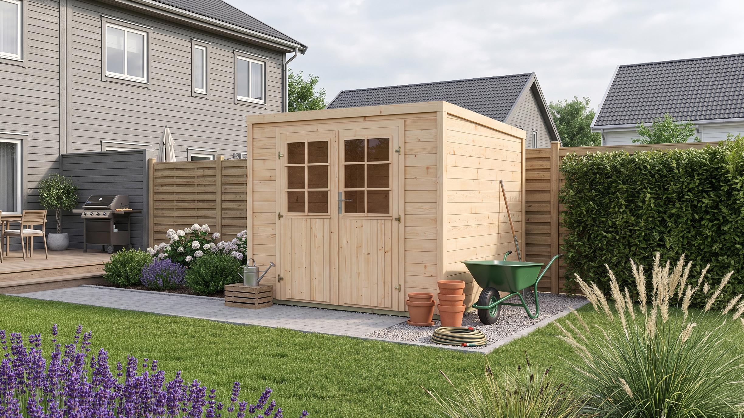 weka Gartenhaus Lugo, BxT 235x235, 19 mm, naturbelassen