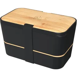 Umami Bento Box Nestable L Bamboo Black, Lunchbox, Schwarz
