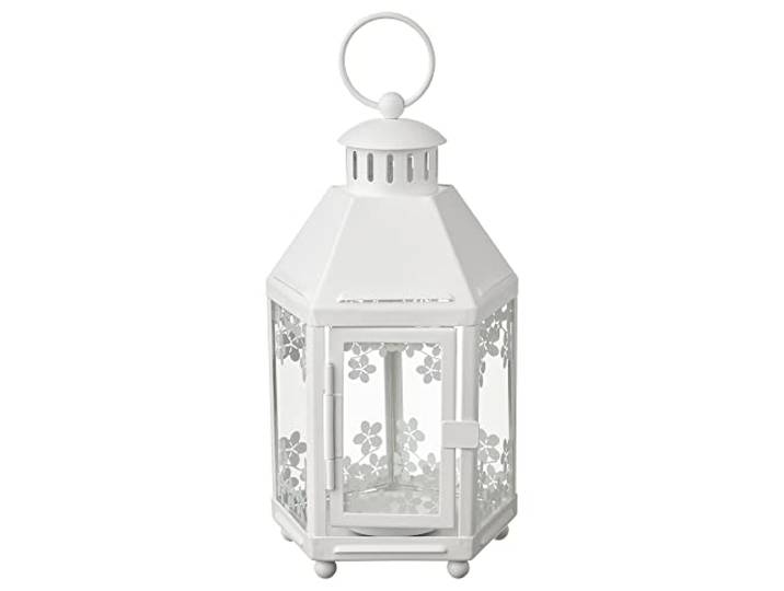 IKEA KRINGSYNT Lanterne pour bougie chauffe-plat\, intérieur/extérieur\, 21 cm\, blanc
