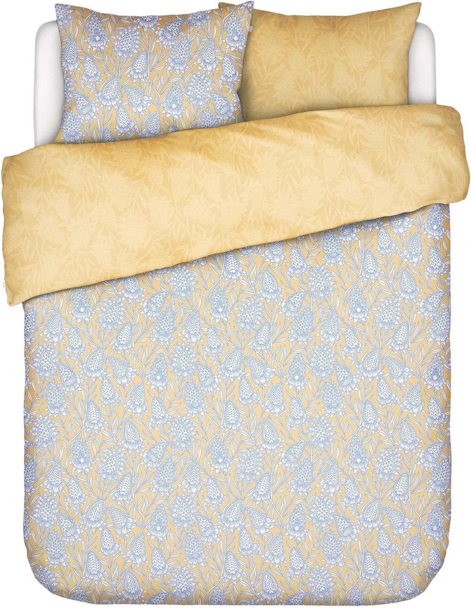 Dekbedovertrek Fela Sahara Sun met kussensloop en handgetekende bloemen - 240 x 220 cm
