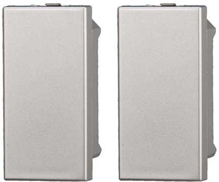 Ettroit Falso Polo Compatibile Bticino Axolute Colore Tech Confezione 2pcs  Ag0100