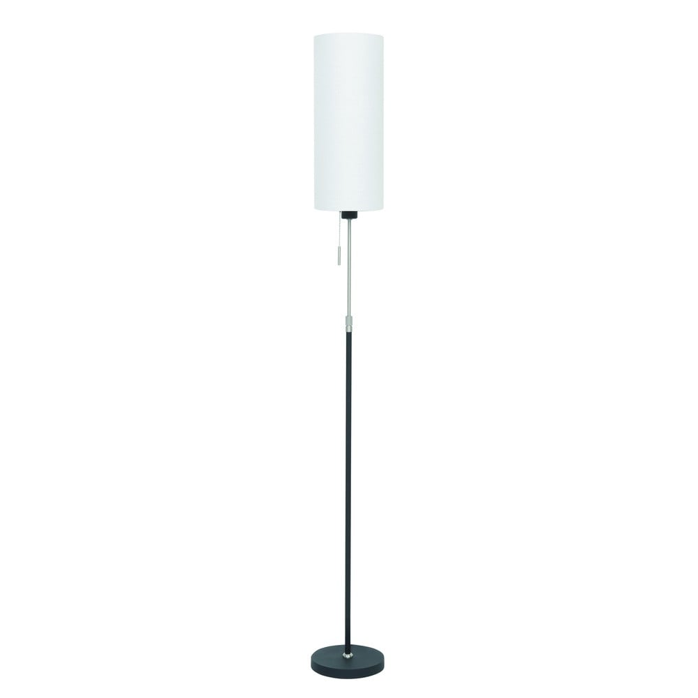 Highlight Vloerlamp Victoria zwart met witte stoffen kap, Hoogte: 180 cm