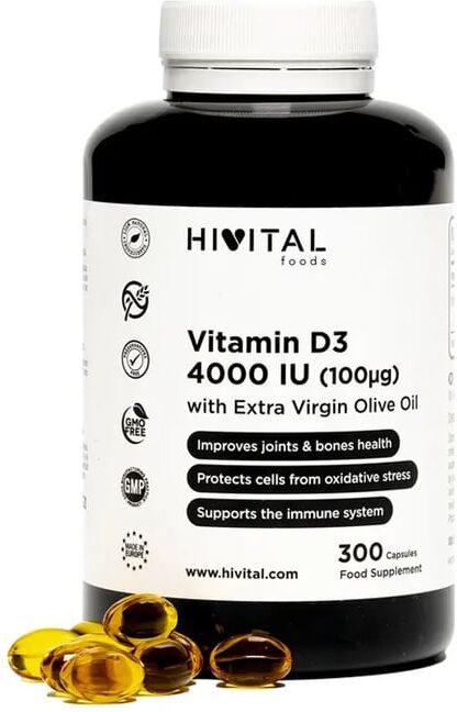 Hivital Foods Vitamin D3 4000 iu 300 Caps