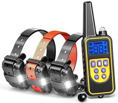 Uplifted Finds Electric Pet Training Collar Waterproof Remote Rechargeable uk for 3 Dogs B