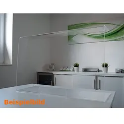 Kontaktschutz Novocal Thekenaufsteller U-Form 800 mm mobiler Thekenaufsteller mit Durchreiche für Formulare