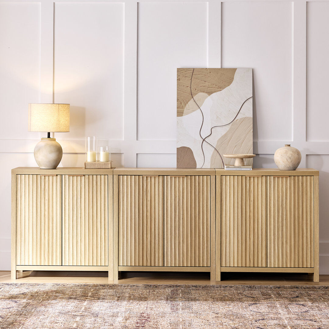 Latitude Run 234cm Sideboard Sand Oak 83cm H X 234cm W X 39cm D