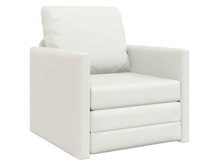 CHIC Canapé-Lit 1 place Blanc 74x77x81 cm en Simili cuir entretien facile pour Salon et Chambre ots78h