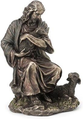 Unicorn Studio 8.86 in H Jesus Holding Lamb Figurine Poly Resin