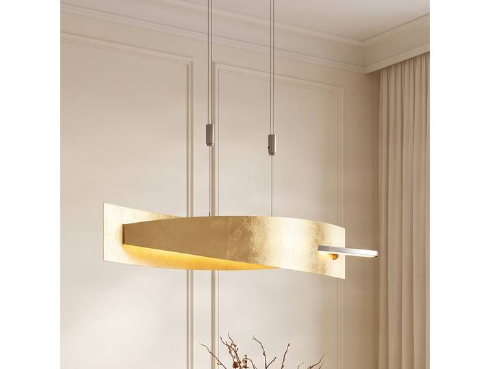 Marija Suspension L100 Gold/Silver - Lucande - Salon / séjour - Moderne - Métal - À ampoule unique